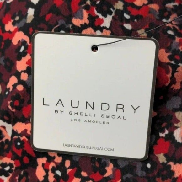 Laundry by Shelli Segal Speckled Floral Sports Bra Multi Color Low Impact Size L - Picture 3 of 8